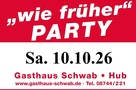 wiefrüherparty